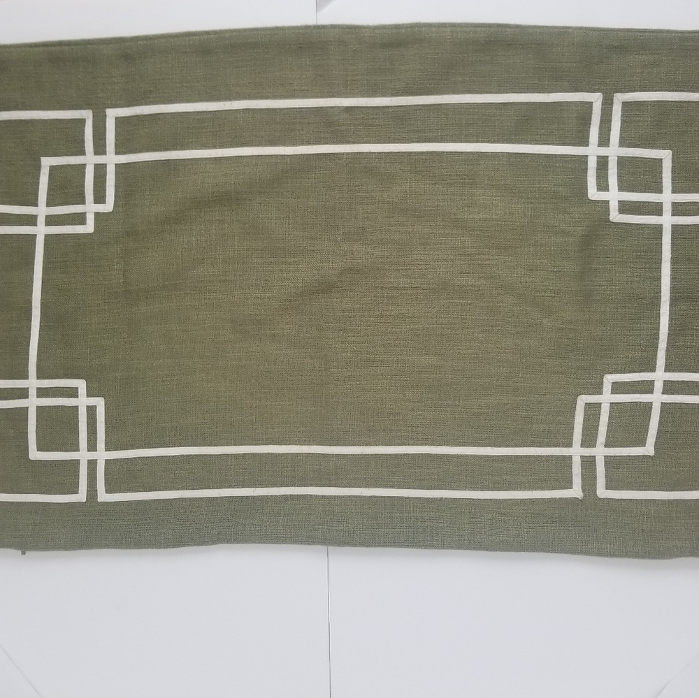 Niche Eastern Accents Boudior Pillow Sham Green White Tweed